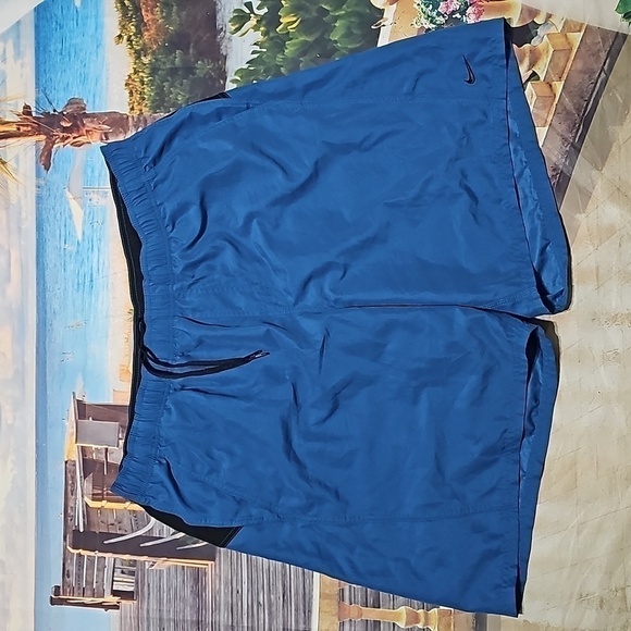 Nike Swim Trunks Blue Black XXL - Picture 1 of 4